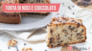 TORTA DI NOCI E CIOCCOLATO dolce rustico irresistibile 😋❤  Ricettait [upl. by Halilad]