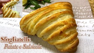 SFOGLIATELLE PATATE E SALSICCIA metodo veloce e nuovo SALTED SFOGLIATELLE  Tutti a Tavola [upl. by Paten]