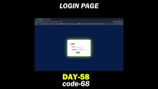 CURRENT CODERS 361000  i make a simple login page using html and css  shorts css html [upl. by Azalea]