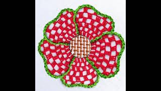 Very Easy hand embroidery tutorial for beginners beautiful net and buttonhole stitch flower312 [upl. by Lemrej309]