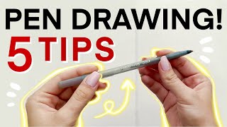 5 Tips for Ballpoint Pen Drawing Filling a Sketchbook Spread with Faces [upl. by Toll506]