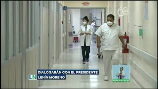 Trabajadores de la salud suspenden marcha en Ecuador [upl. by Ecinnaj]