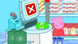 The Supermarket SelfCheckout 🛒  Peppa Pig Tales Full Episodes [upl. by Anitsenre]