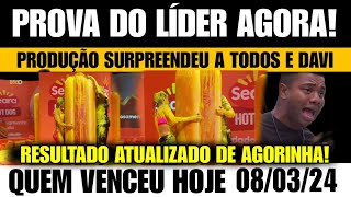 BBB 24 PROVA DO LIDER DE RESISTÃŠNCIA SEARA HOJE 08032024 TEMOS O VENCEDOR REVIRAVOLTA QUEM VENCEU [upl. by Nylissej506]