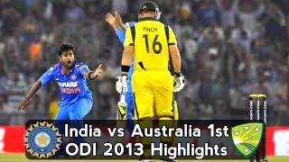 2013 1st ODI India vs Australia at Pune [upl. by Jelle207]