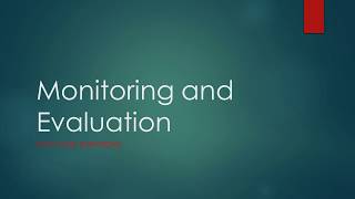 What is Monitoring and Evaluation [upl. by Dahle]