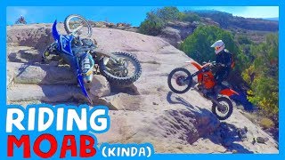 🏜 DIRT BIKE RIDING MOAB UTAH 🏍 KTM 150 amp YZ250f Single Track Willsprings BLM 🏞 [upl. by Moyers]