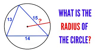 Can you find the Radius of the circle  Triangle inscribed in a circle  math maths [upl. by Norra857]