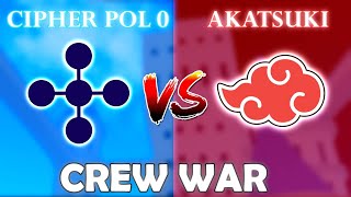 Cipher Pol 0 vs Akatsuki  Blox Fruits Crew War [upl. by Radley]