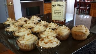 Jack Daniels Honey Whiskey Cupcake Recipe [upl. by Palla]