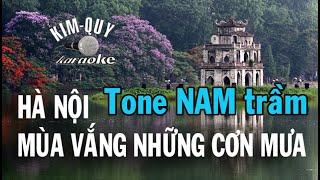 HÀ NỘI MÙA VẮNG NHỮNG CƠN MƯA  KARAOKE  Tone NAM Trầm  EmMi thứ [upl. by Couq]