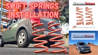 2003  11 Honda Element  Aerogenics Swift Rear Springs Installation [upl. by Adnovoj130]