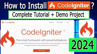 How to Install CodeIgniter 4 on Windows 1011  2024 Update  Demo CodeIgniter Project [upl. by Aysa]