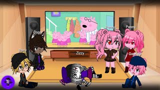 Gacha Club 🐷 New Piggy skins react Roblox Piggy Animation [upl. by Dara701]