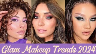 Glam Makeup Trends 2024  New Fall makeup Trends 2024 2024makeuplooks stylesforall [upl. by Aisiram]