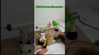 Wind Power Generator  DC Motor  experiment tech youtubeshorts dcmotorproject [upl. by Inesita]