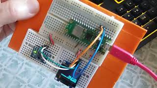 Pico W with MPU controlling autorotate text on an oled screen [upl. by Eanahc]