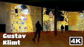 Gustav Klimt  Master of Gold  Magical Nextgeneration immersive art  Exhibition virtual tour 4K [upl. by Dewey]