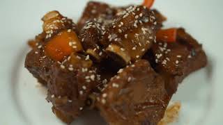 Sweet amp Spicy Braised Pork Ribs Recipe [upl. by Clarine]