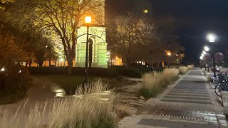 ASMR Walking on College Campus at Night Purdue University [upl. by Cloris]