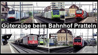 700 Meter lange Güterzüge beim Bahnhof Pratteln im Kanton BaselLandschaft [upl. by Demetria118]