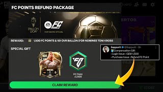 LOGIN GLITCH COMPENSATION GIFT PACKAGE IS HERE 🎁😱 DO THIS NOW TO GET THIS GIFT PACKAGE ✅ TONI KROOS🆓 [upl. by Tehcac]