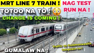 BAGONG TRAIN PARA SA MRT LINE 7 NAG TEST RUN NA  GUMALAW NA  Tandang Sora Station Commonwealth Ave [upl. by Donatelli262]