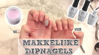 MAKKELIJK DIP NAGELS MAKEN  ZELF ACRYL ZETTEN [upl. by Llennyl]