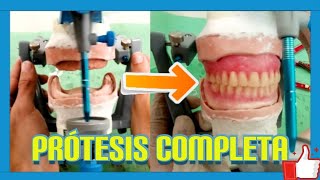 🔵 Como se hace una dentadura o PRÓTESIS DENTAL completa ✅ [upl. by Nauqat]