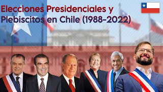 Elecciones Presidenciales y Plebiscitos en Chile 1988  2022 [upl. by Gayner]