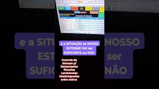 Controle Estoque Restaurantes Pizzarias Confeitarias Padarias Hambúrguerias excel shorts estoque [upl. by Risa]