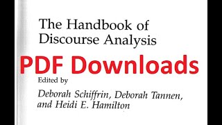 Download The Handbook of Discourse Analysis [upl. by Grimona]