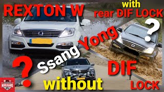 SsangYong REXTON W with rear DIF lock VS Rexton G4 amp Rexton W amp Rexton RX270 without rear DIFF lock [upl. by Akiam387]