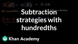 Subtraction strategies with hundredths [upl. by Zola667]