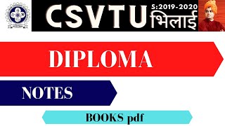 DIPLOMA  NOTES 📕  BOOKS pdf  CSVTU [upl. by Sardse717]