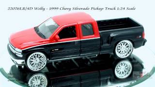 22076LR 4D Welly 1999 Chevy Silverado Pickup Truck 124 Scale Diecast Wholesale [upl. by Island]