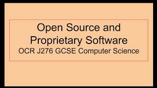 Open Source and Proprietary Software [upl. by Yerfoeg905]