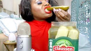 Pickle ASMR Eating SoundsBIG CrunchIntense  Spirit Payton [upl. by Remliw126]