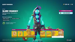 FORTNITE CHAPTER 5 SEASON 3 SLURP PEABODY SKIN ALL QUEST REWARDS SHOWCASE [upl. by Harriet]