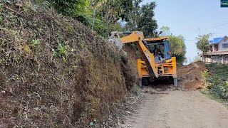 Connecting Remote Narrow Road Village with Trade RouteJCB Backhoe [upl. by Zia]