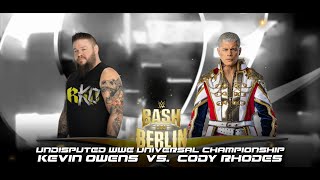 WWE 2K24 Kevin Owens vs Cody Rhodes BASH IN BERLIN [upl. by Stranger821]