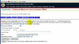 Trademark Search Tutorial [upl. by Akenn]