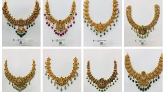 40 Short Necklace Designs with lessweight 916 Gold Necklace CollectionBridal jewellery [upl. by Emia]