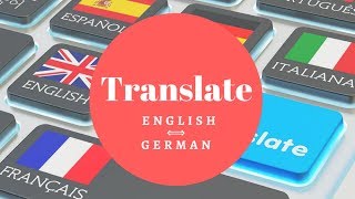 Übersetzung Englisch  Deutsch [upl. by Kalil]