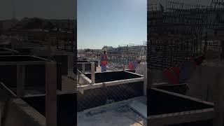 Steel bar installation footings stage construction shortvideo highlights [upl. by Embry]