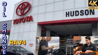 TOYOTA RAV4 OIL CHANGE AT HUDSON TOYOTA JERSEY CITY NEW JERSEY USA 🇺🇸 [upl. by Tien]