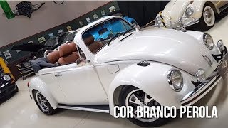 Fusca Conversível Turbo 20 Branco Pérola  Restauração completa [upl. by Kissel]