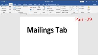 How to use Mailings Tab in MS Word in hindi  Mail Merge  Part 29  2020  CTechnoG [upl. by Sicard]