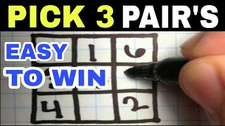 PICK 3 PAIRS EASY TO WIN TODAY  BEST GUIDE AND STRATEGY FOR WINNING LOTTERY IN ANY STATES OF USA [upl. by Odnuges]