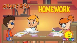 Happy Kid  Homework  Episode 23  Kochu TV  Malayalam [upl. by Sana]